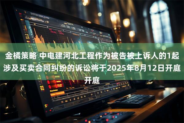 金橘策略 中电建河北工程作为被告被上诉人的1起涉及买卖合同纠纷的诉讼将于2025年8月12日开庭
